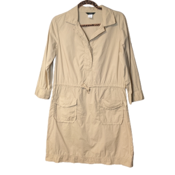 J. Crew Dresses & Skirts - J. Crew Cotton Khaki Cargo Dress Size Small